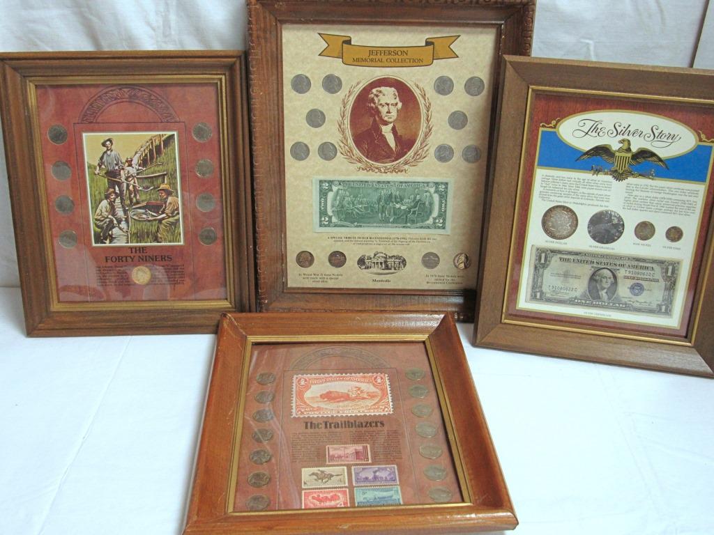 (4) FRAMED U.S. COIN SETS: THE TRAILBLAZERS; (1 of 6)