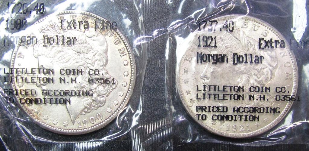 1900 & 1921 MORGAN DOLLARS (1 of 2)