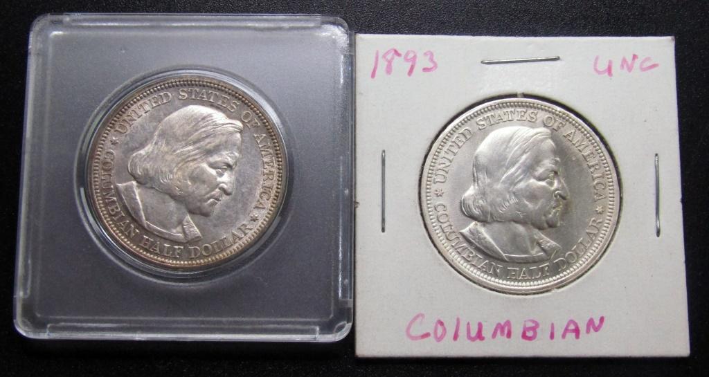 1892 & 1893 COLUMBIAN HALF DOLLARS (1 of 2)