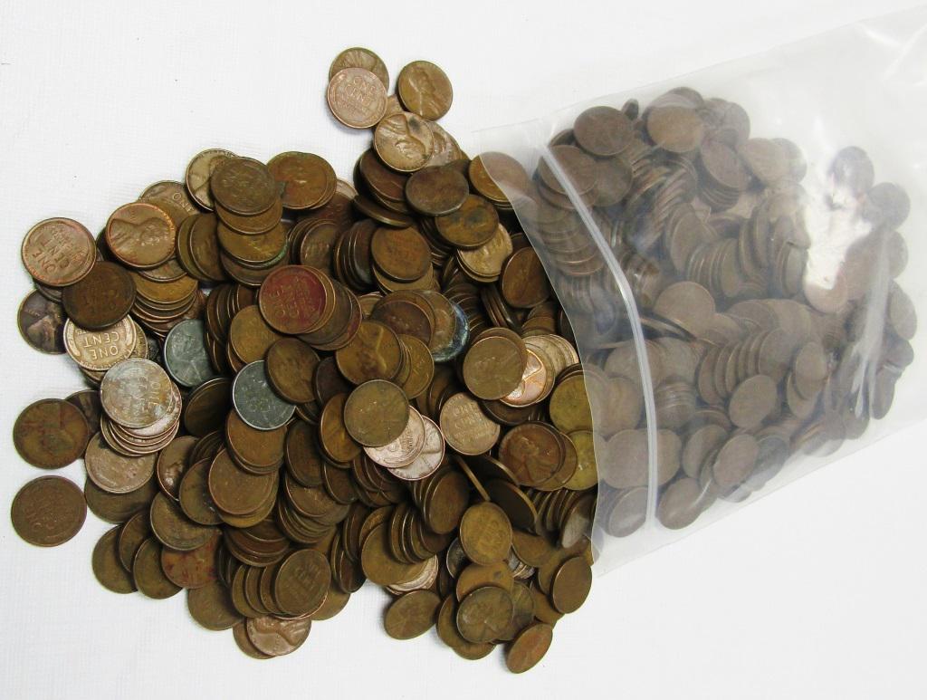 1000 WHEAT CENTS - GREAT MIX - ALL MINTS (1 of 2)