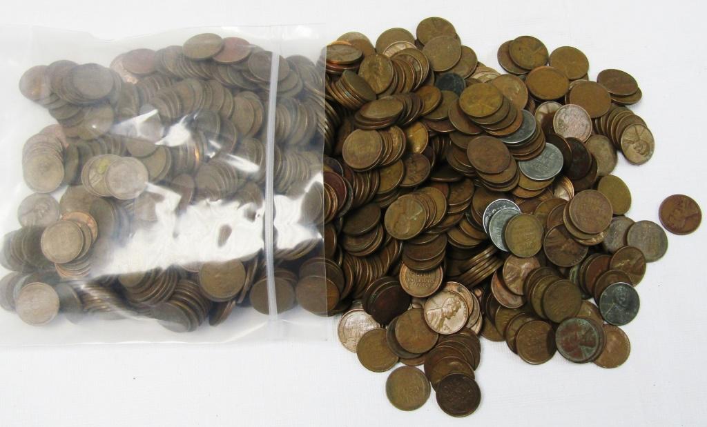 1000 WHEAT CENTS - GREAT MIX - ALL MINTS (1 of 2)