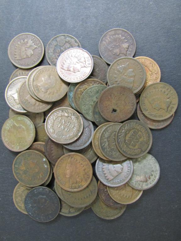 50 INDIAN CENTS MIXED LOT (1 of 1)
