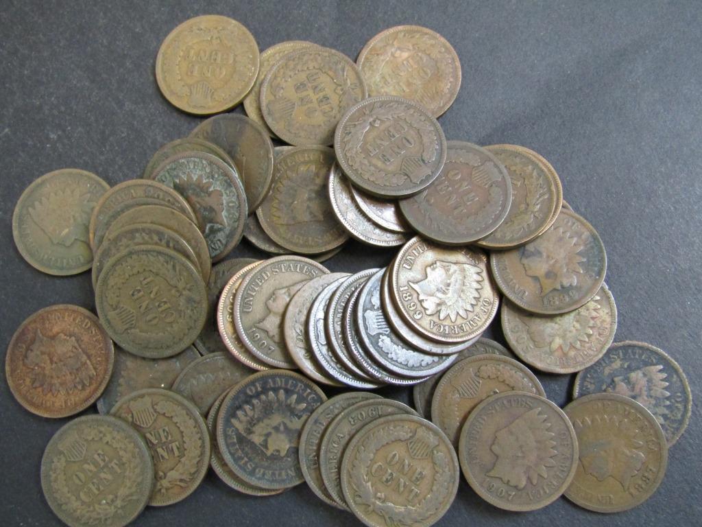 50 INDIAN CENTS MIXED LOT (1 of 1)