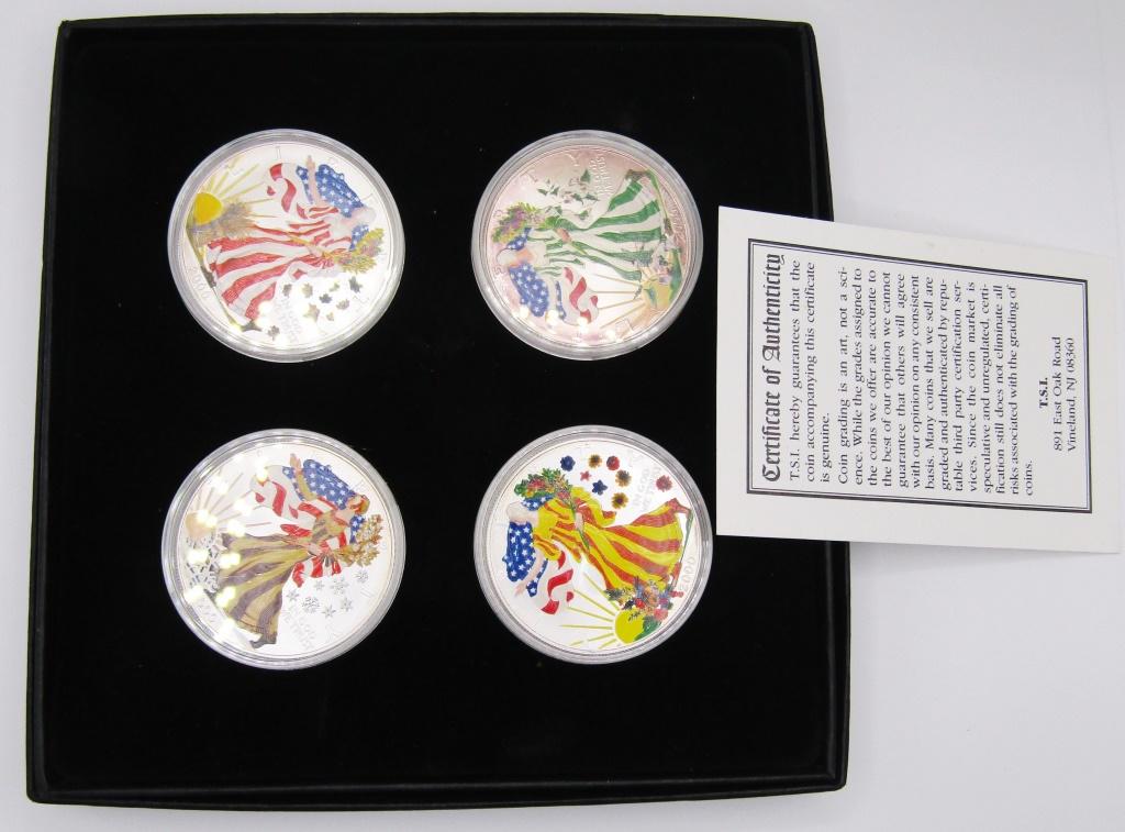 2000 Colorized American Silver Eagles - 4 Total (1 of 2)