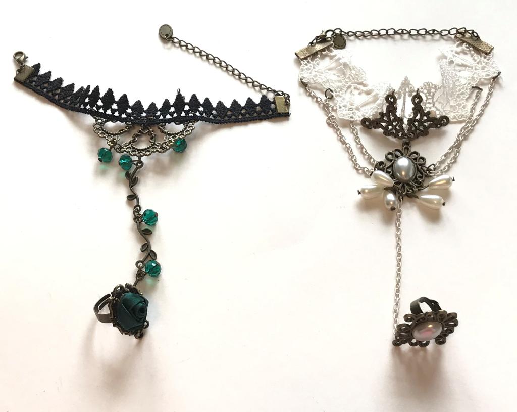 2 HAND CHAIN BRACELETS- HAND MADE: SUBMIT YOUR BID TODAY!