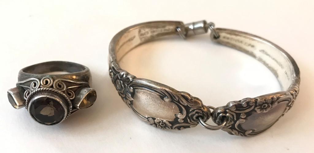 SILVERWARE BRACELET & 1 RING (1 of 3)