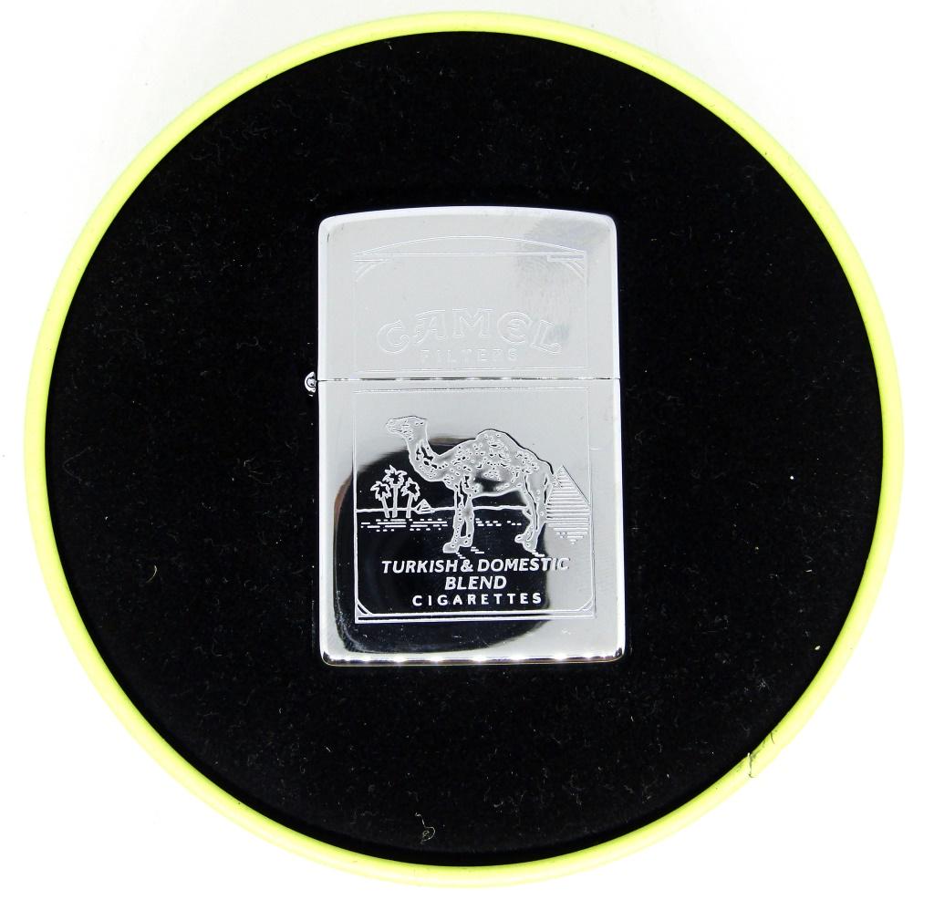 Vintage Zippo 1995 Camel Advertising Lighter!: NEW IN TIN AND UNSTRUCK!