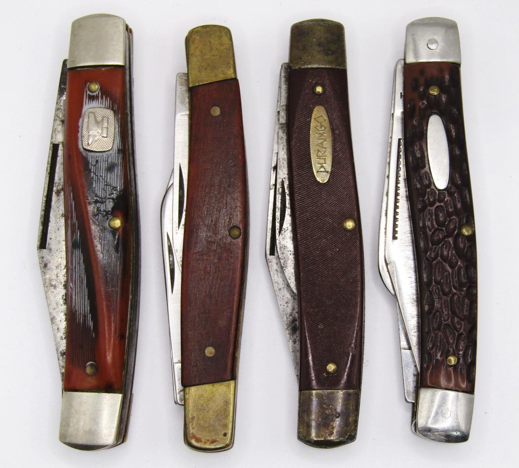 KA-BAR, ANVIL, DURANGO, MONARCH KNIFE LOT: USED VINTAGE KNIFE LOT