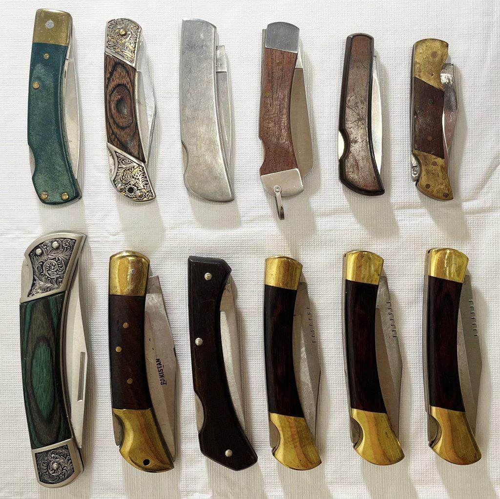 (12) LOCK BACK KNIFE KIT - VARIOUS BRANDS (1 of 10)