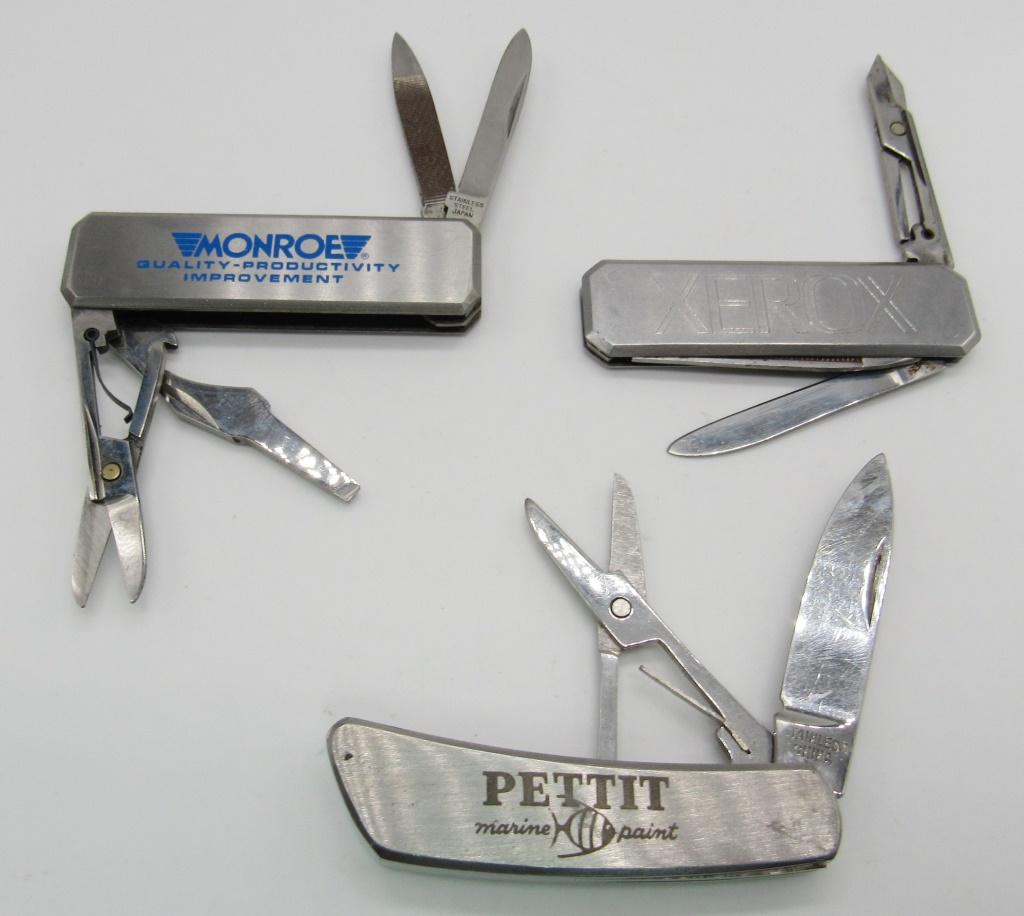 (3) SILVER TONED BRANDED GENTLEMANS POCKET KNIFE L (1 of 3)