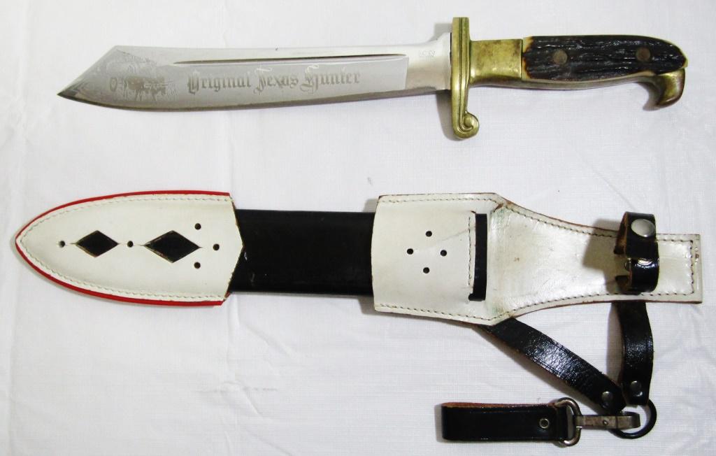 VTG. Original Texas Hunter Dagger Eagle Antler Knife (1 of 6)