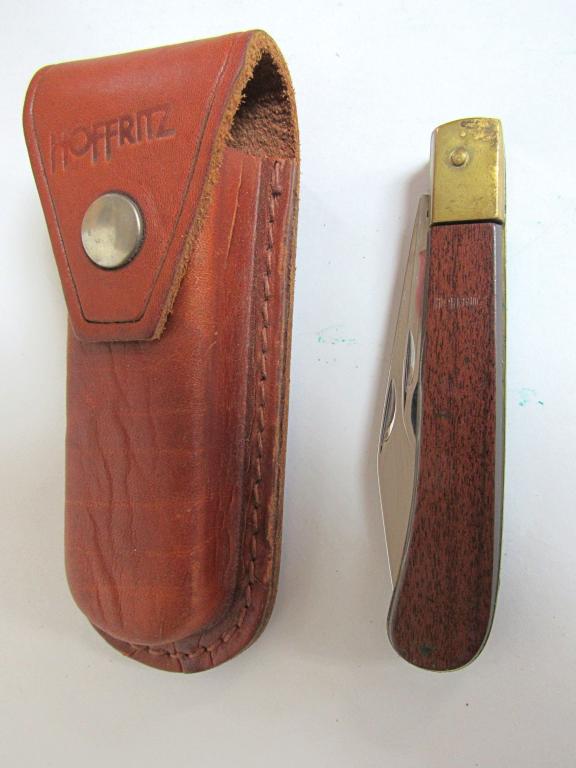 HOFFRITZ 2 BLADE POCKET KNIFE w/SHEATH (1 of 4)