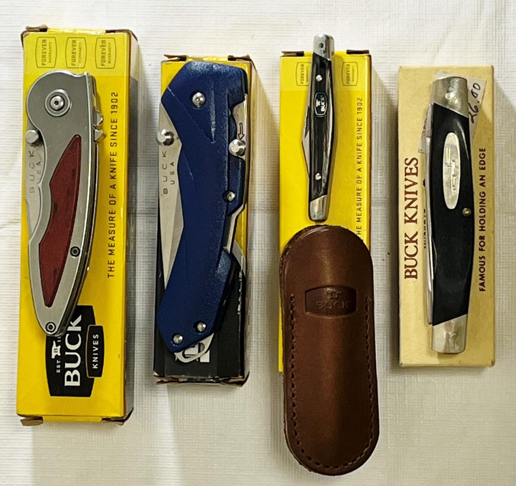 (4) BUCK KNIVES - NEW In box #305, #313, (1 of 7)