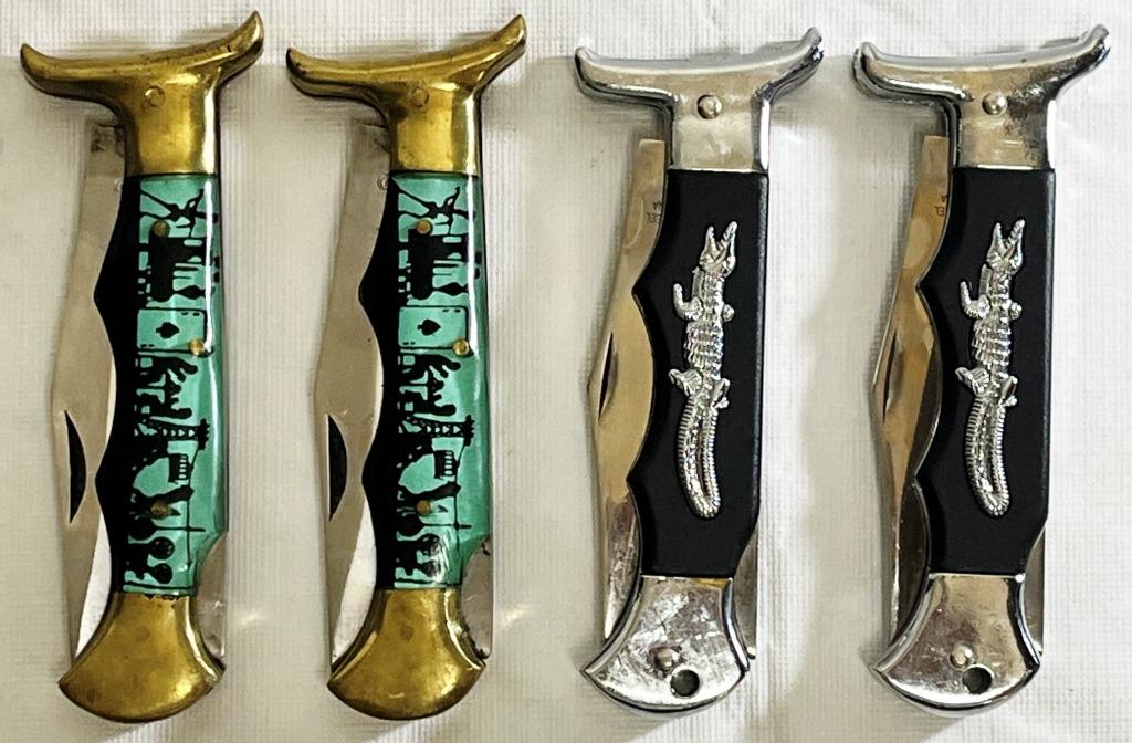 (4) LOCK BACK KNIVES THEMED HANDLES (1 of 5)