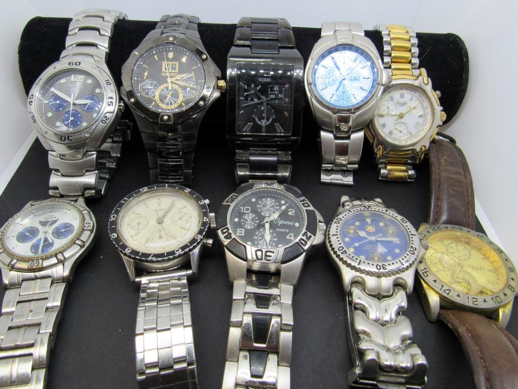 10-MEN'S CHRONOGRAPH WRISTWATCHES: (1 of 4)