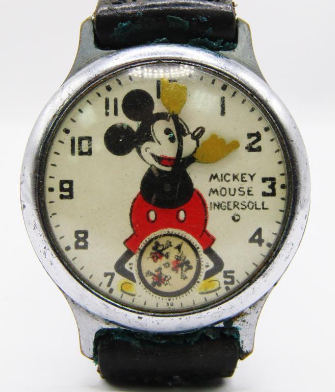 1933 VINTAGE INGERSOLL DISNEY MICKEY MOUSE: WRISTWATCH-FOR PARTS/REPAIR