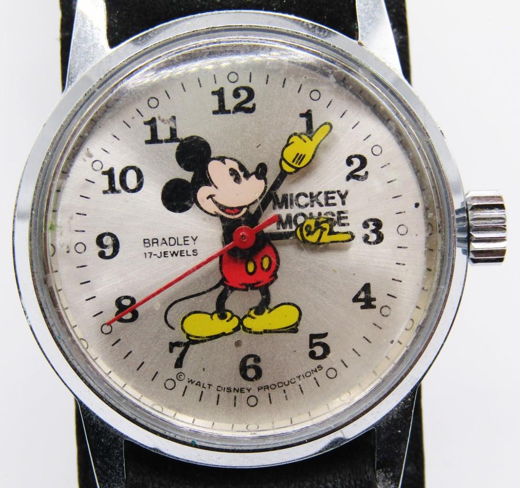 RUNNING BRADLEY 17 JEWELS MICKEY MOUSE: WRISTWATCH