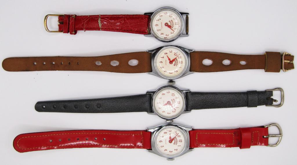 4-VINTAGE INGERSOLL MICKEY MOUSE WRISTWATCHES (1 of 4)