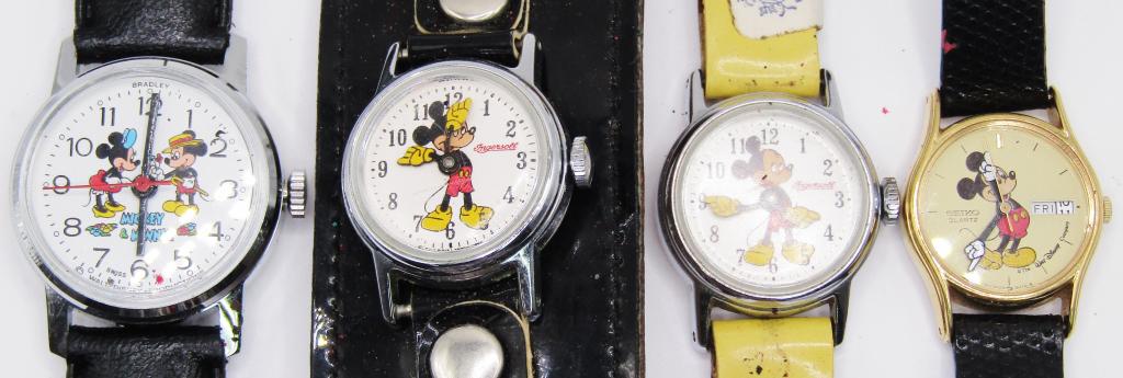4-VINTAGE MICKEY MOUSE CHARACTER WRISTWATCHES (1 of 6)