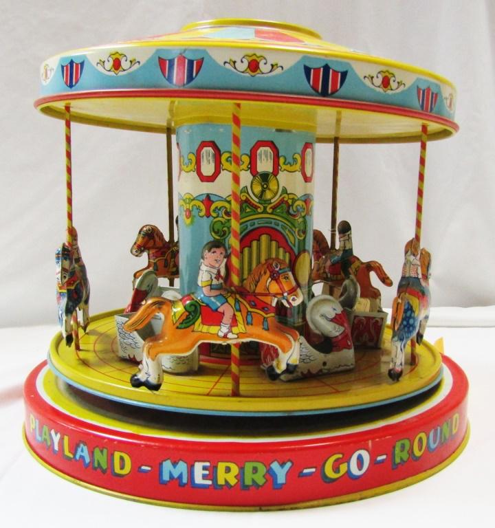 1950s J. CHEIN CO. PLAYLAND-MERRY-GO-ROUND (1 of 5)