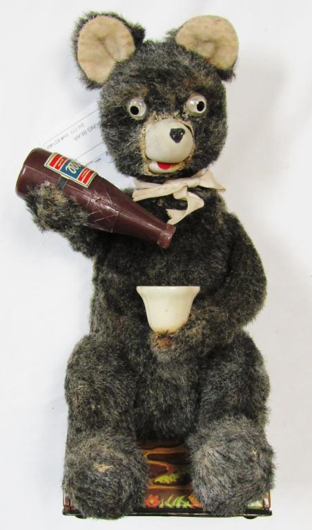 PLUSH & TIN LITHO DRINKING BEAR (1 of 7)