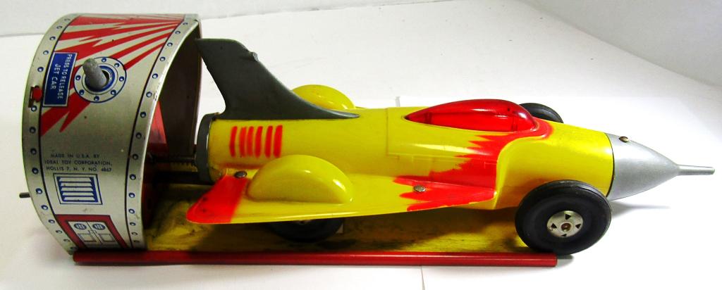 Ideal Toy 1950s Turbo Jet Car: with launching platform, works