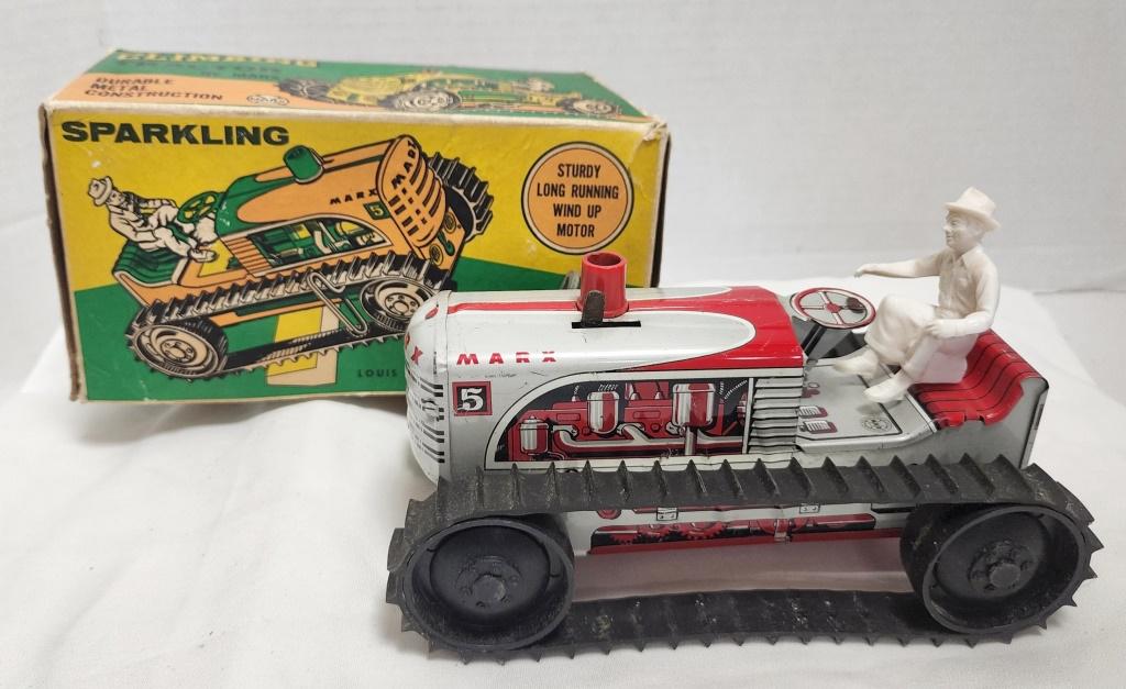 MARX CLIMBING TRACTOR TIN WIND-UP TOY (1 of 7)