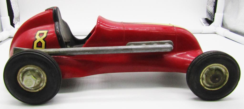 L M COX THIMBLE DROME SPECIAL : TETHER RACE CAR #8 RED - NICE CONDITION