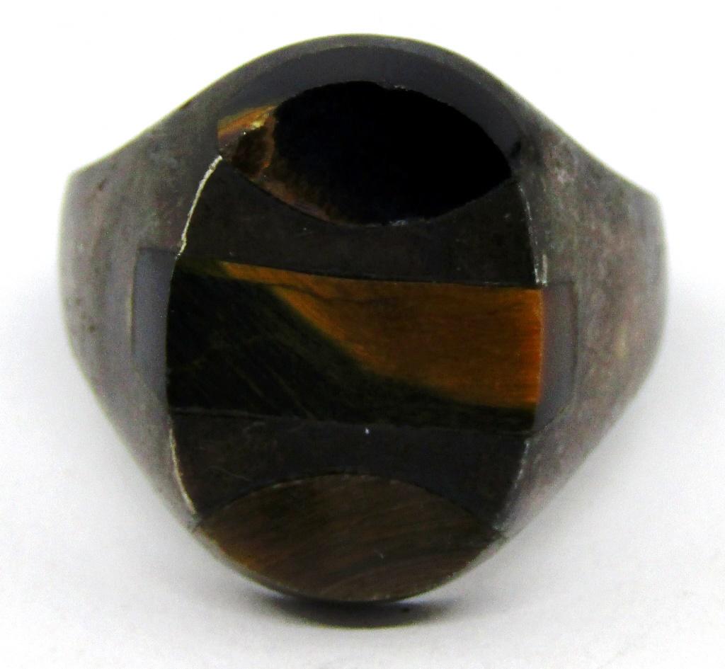 MEXICO STERLING MEN'S FASHION RING WITH TIGER (1 of 4)
