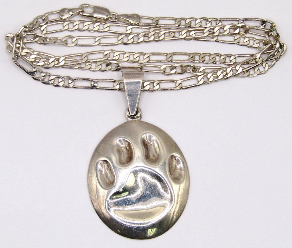 PAW PRINT STERLING PENDANT with CHAIN (1 of 3)