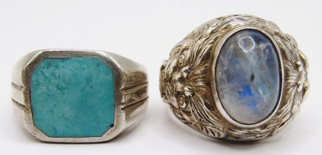(2) MENS STERLING RINGS (1 of 4)