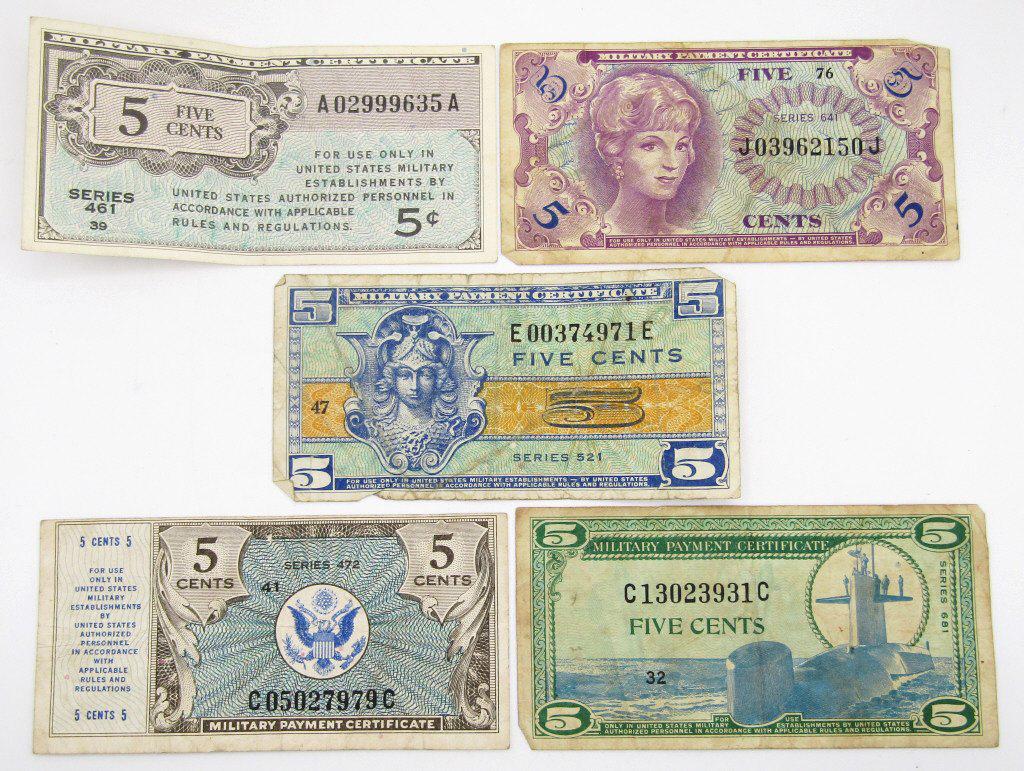 (5) MILITARY PAYMENT NOTES (1 of 2)