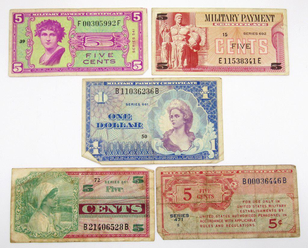 (5) MILITARY PAYMENT NOTES (1 of 2)