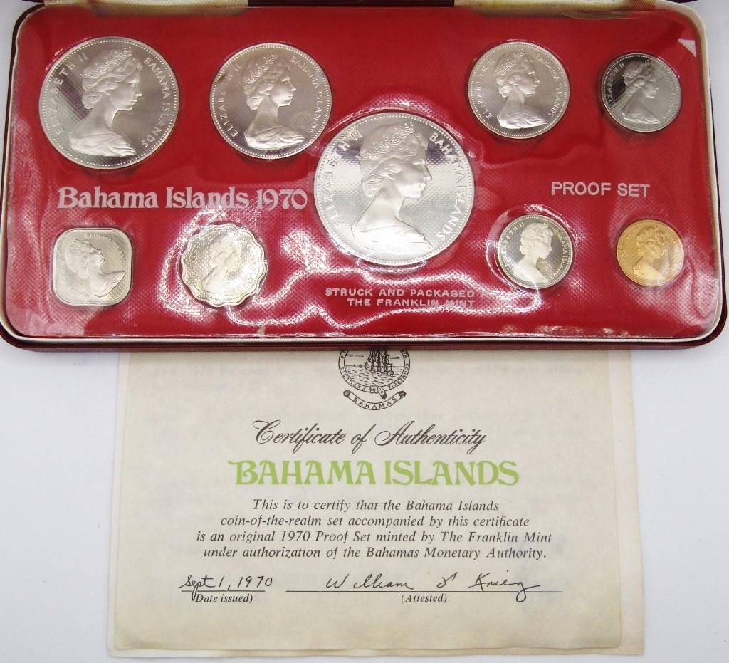1970 Bahama Islands 9 Coin Proof Set (1 of 4)