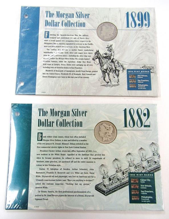 1882-O & 1899-O MORGAN DOLLARS: In DISPLAY BOARDS - CIRCS