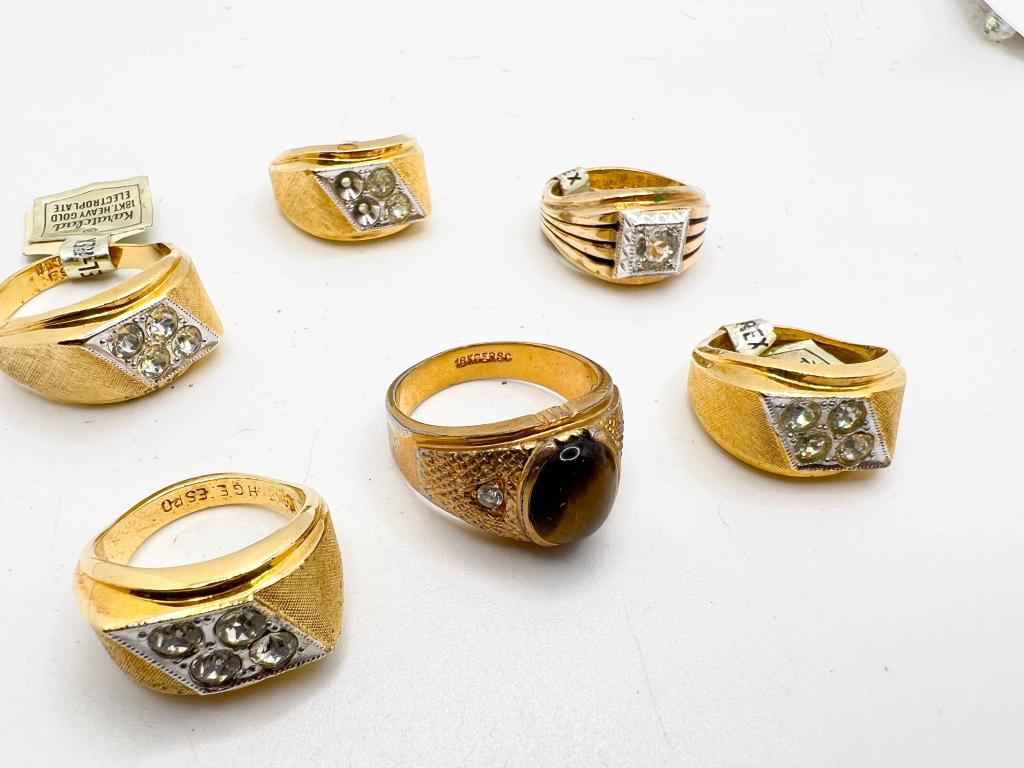 BULK LOT , GENTS RINGS, 18K HGE: BULK LOT , GENTS RINGS, 18K HGE