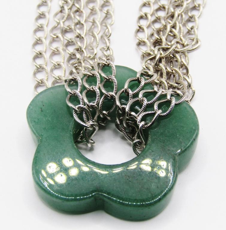 MULTI STRANDED STERLING LINKED NECKLACE WITH (1 of 4)