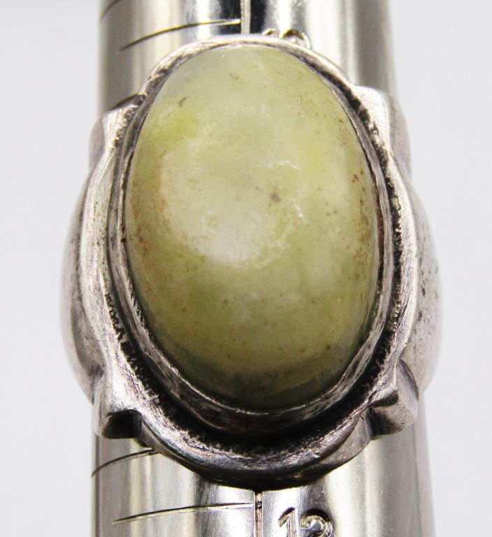 MEXICO STERLING MEN'S RING WITH OFF WHITE (1 of 5)