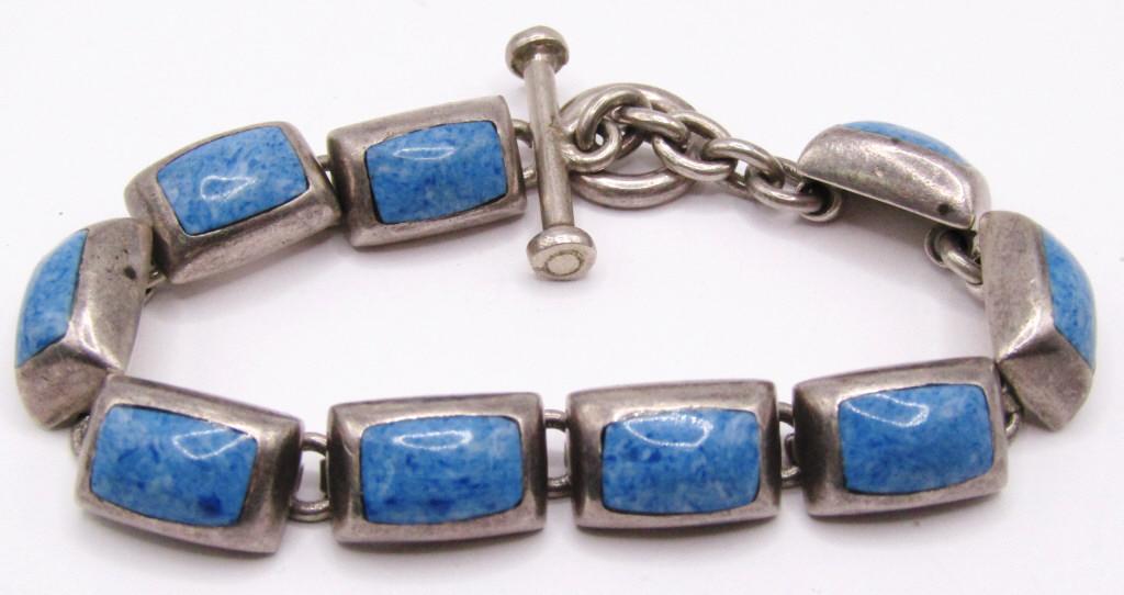 T-51 MEXICO STERLING PANEL BRACELET WITH (1 of 5)