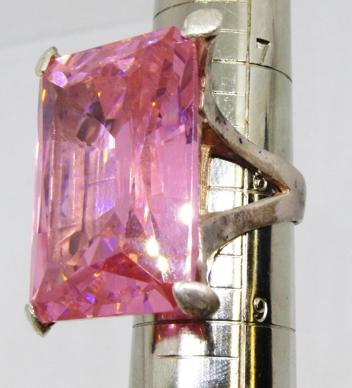 MASSIVE STERLING FASHION BLING RING WITH LARGE (1 of 3)