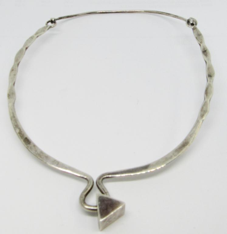 VINTAGE STERLING COLLAR CHOKER NECKLACE (1 of 3)