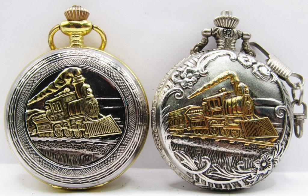 (2) MODERN TRAIN POCKET WATCHES (1 of 5)
