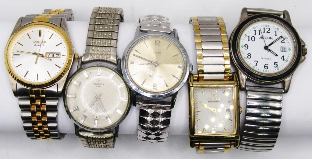5 Stretch Band Mens Watches (Helbros, Pulsar) (1 of 6)