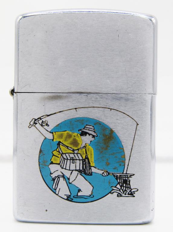 Vintage 1989 Fishing Fisherman Zippo Lighter !: SPORTS SERIES