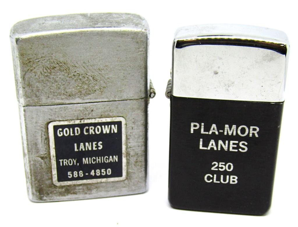 (2) VINTAGE BOWLING LANES LIGHTERS! (1 of 4)