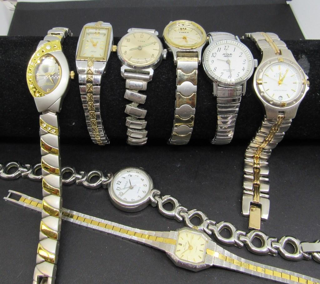 (8) WRISTWATCHES! ANNE KLEIN, PJ, ARMITRON&ETC: UNTESTED