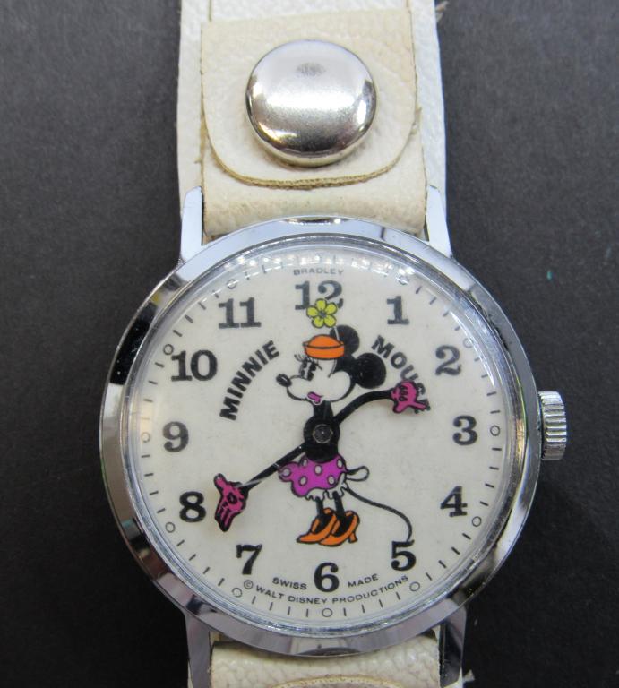 MINNIE MOUSE WATCH WALT DISNEY PRODUCTIONS: UNTESTED VINTAGE RARE! BRADLEY TIME.