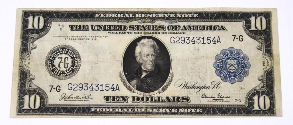 1914 $10 FEDERAL RESERVE NOTE (1 of 2)