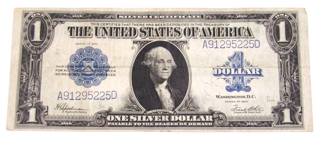 1923 $1 SILVER CERTIFICATE LARGE SIZE (1 of 2)