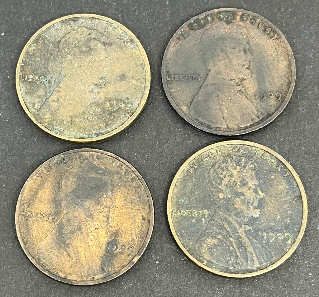 (4) 1909 VDB LINCOLN CENTS (1 of 2)